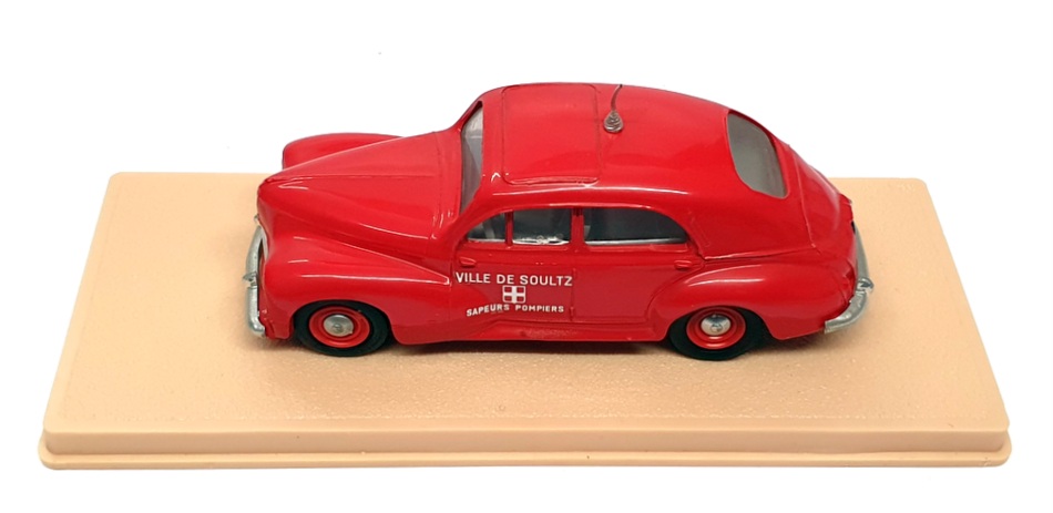 Eligor 1/43 Scale 1192 - 1954 Peugeot 203 Ville De Soultz Fire Car - Red