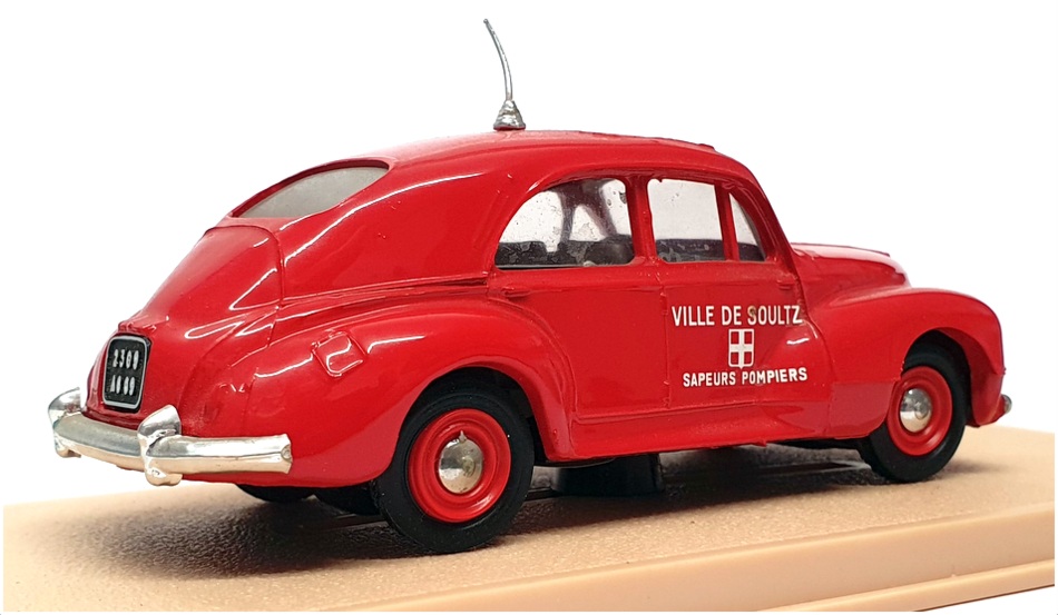 Eligor 1/43 Scale 1192 - 1954 Peugeot 203 Ville De Soultz Fire Car - Red