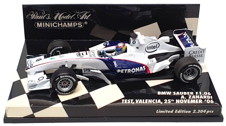 MINICHAMPS F1カー 1/43 スケール Minichamps 1/43 Scale 400 060599 - BMW Sauber F1.06 A. Zanardi