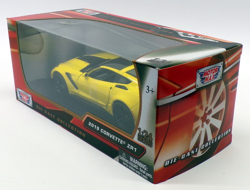 Motor Max 1/24 Scale 79356 - 2019 Chevrolet Corvette ZR1 - Yellow Motor Max 1/24 Scale 79356 - 2019 Chevrolet Corvette ZR1 - Yellow