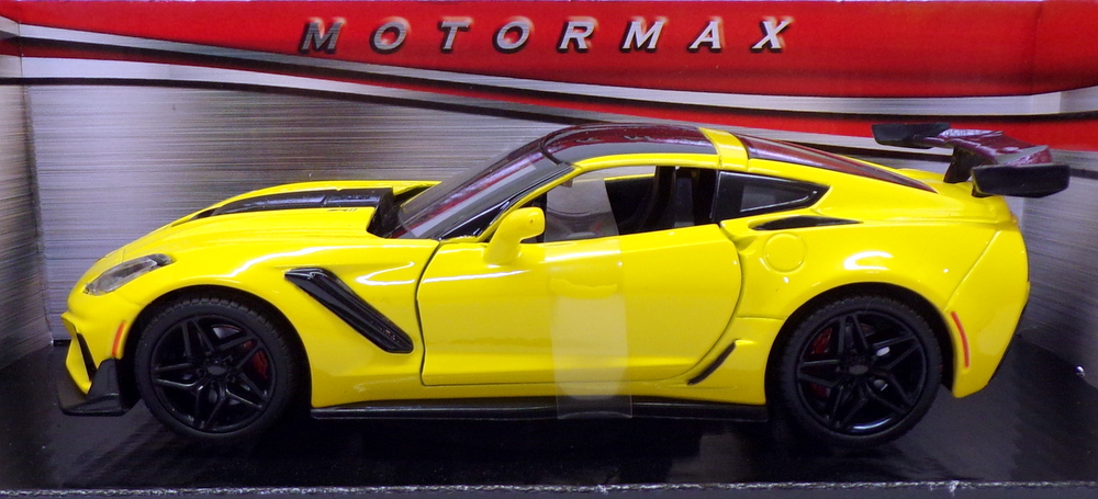 Motor Max 1/24 Scale 79356 - 2019 Chevrolet Corvette ZR1 - Yellow Motor Max 1/24 Scale 79356 - 2019 Chevrolet Corvette ZR1 - Yellow