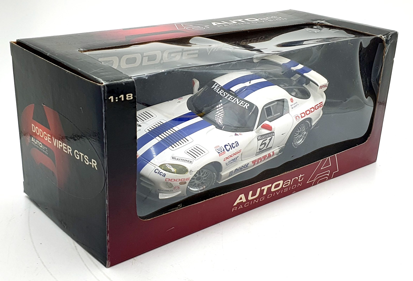 Autoart 1/18 Scale Diecast 89721 - Dodge Viper GTS-R - Sebring
