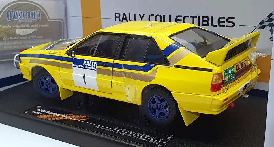 Sun Star 1/18 Scale 4255 - Audi Quattro A2 - #1 Winner Beijing Rally 1986