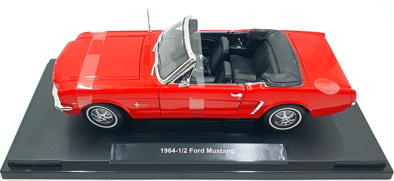 Modèle Réduit Ford Mustang Cabriolet 1964 échelle 1:18 - WELLY Rouge - Neuf En Boîte