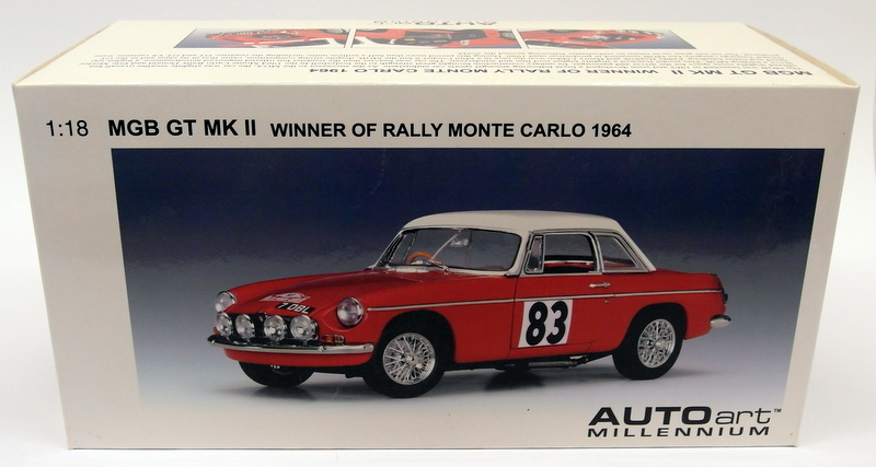Autoart 1/18 Scale - 86481 MGB GT Mk2 Rally 1964 Winner