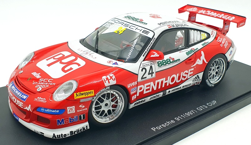 Autoart 1/18 Scale Diecast 80784 Porsche 911 997 GT3 Cup 2007 Penthouse #24