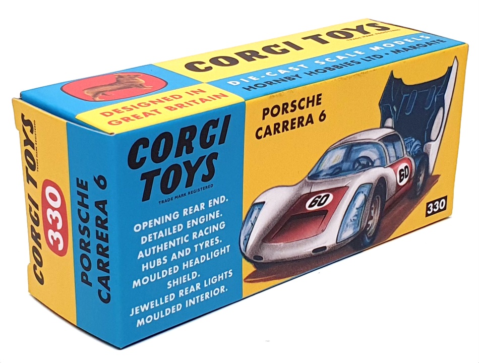Corgi Re-issue Appx 1/43 Scale RT33001 330 - Porsche Carrera 6 Race Car