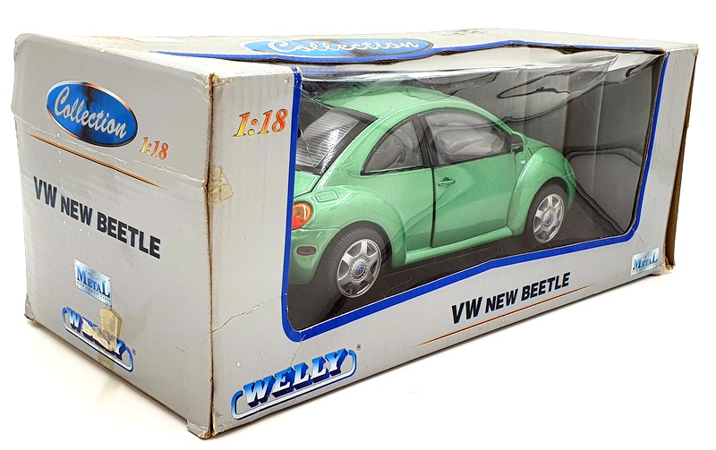 Welly 1/18 scale Diecast 9846GR - VW New Beetle - Green