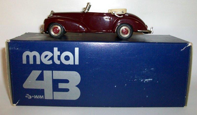 Western 1/43 Scale White metal M43001023 Mercedes 300S Cabrio dark red