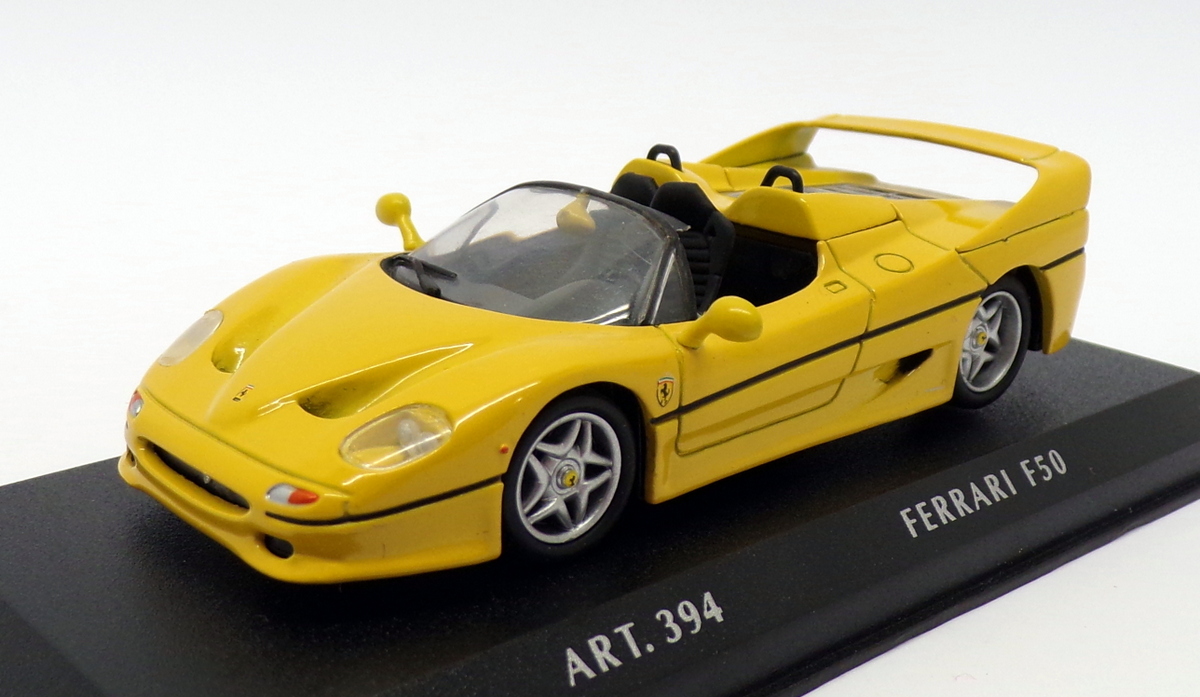 Detail Cars 1 43 Scale Model Car Art394 1995 Ferrari F50 Cabrio Yellow Ebay