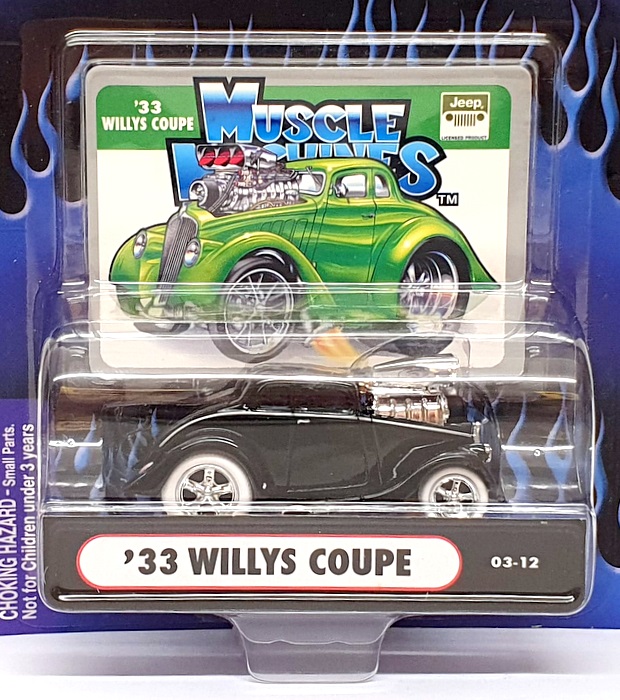 Muscle Machines 1/64 Scale 71161 03-12 - 1933 Willys Coupe - Black