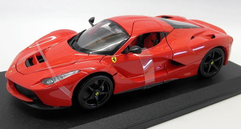 Burago 1/18 Scale Diecast 18-16001R Ferrari LaFerrari Supercar Red Black Wheels