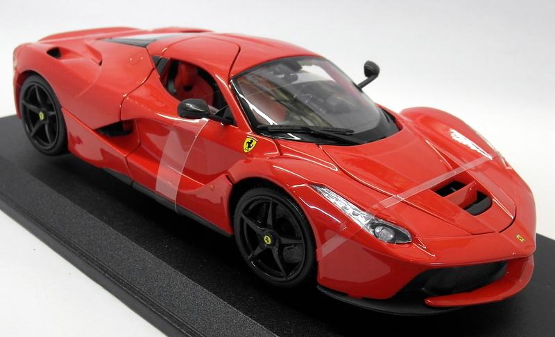 Burago 1/18 Scale Diecast 18-16001R Ferrari LaFerrari Supercar Red Black Wheels