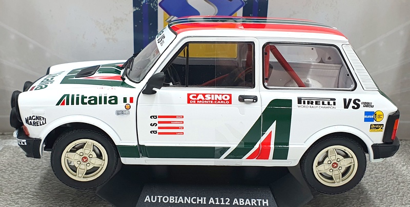 Solido 1/18 Scale Diecast S1803803 - Autobianchi A112 Abarth Alitalia 1980