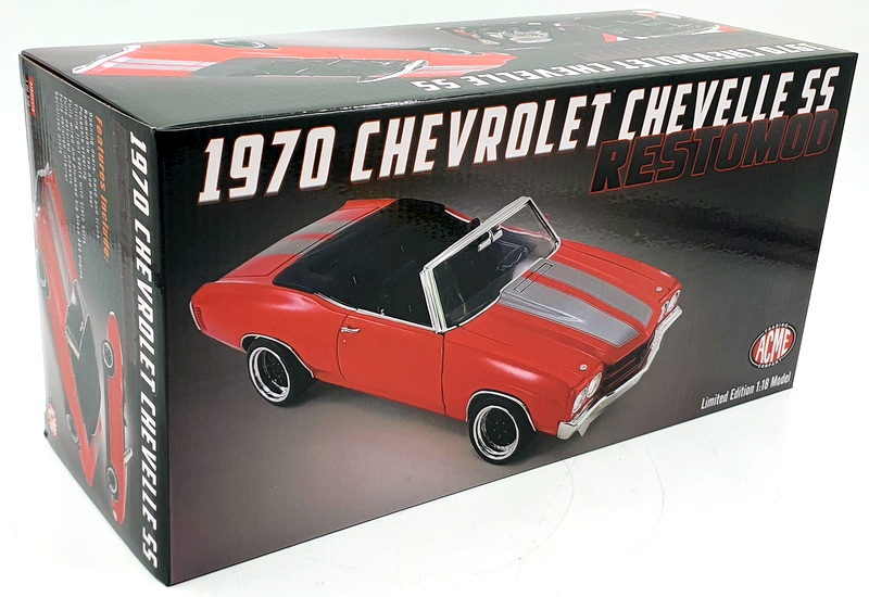 Acme 1/18 Scale A1805518 - 1970 Chevrolet Chevlle SS Restomod - Red