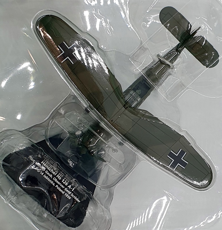 Oxford Diecast 1/72 Scale AC120 - Henschel Hs 126A1 Aircraft H.Gaub Poland 1939 Oxford Diecast 1/72 Scale AC120 - Henschel Hs 126A1 Aircraft H.Gaub Poland 1939