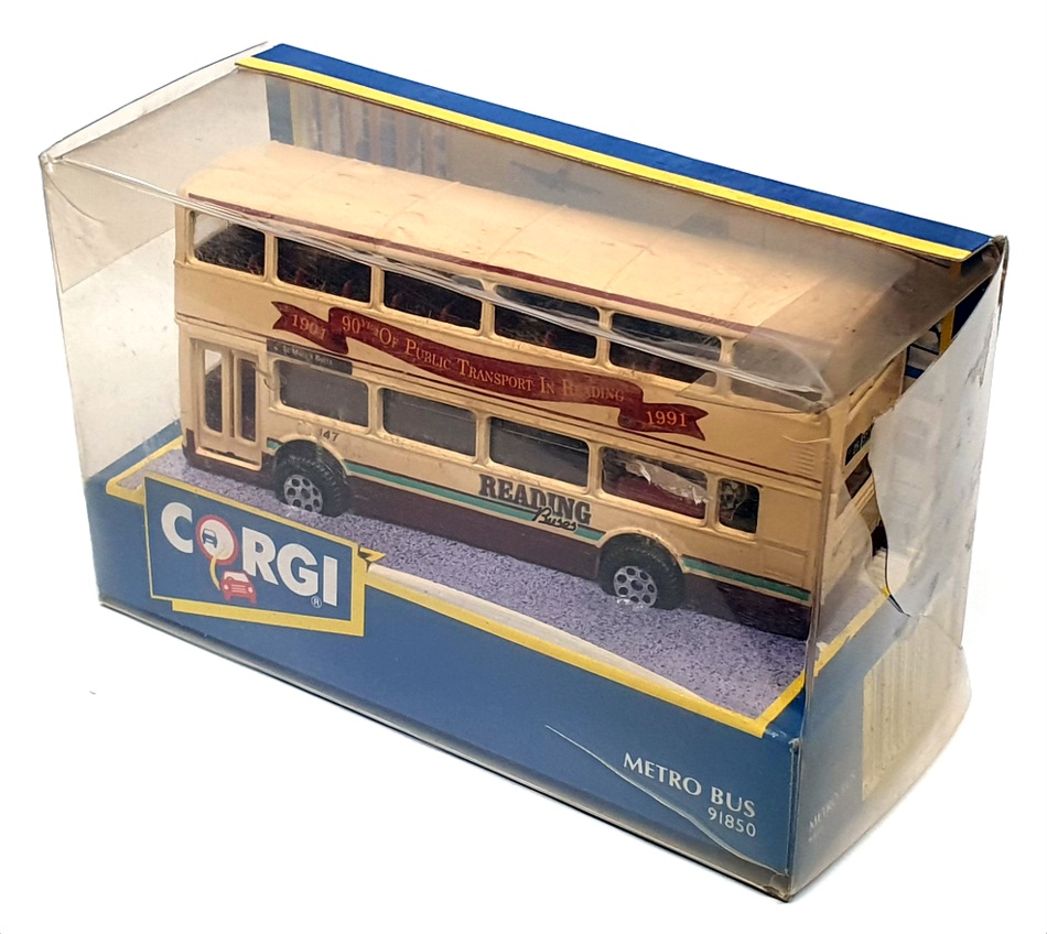 Corgi 13cm Long Diecast 91850 - Metro Bus Reading Buses R25 - Beige