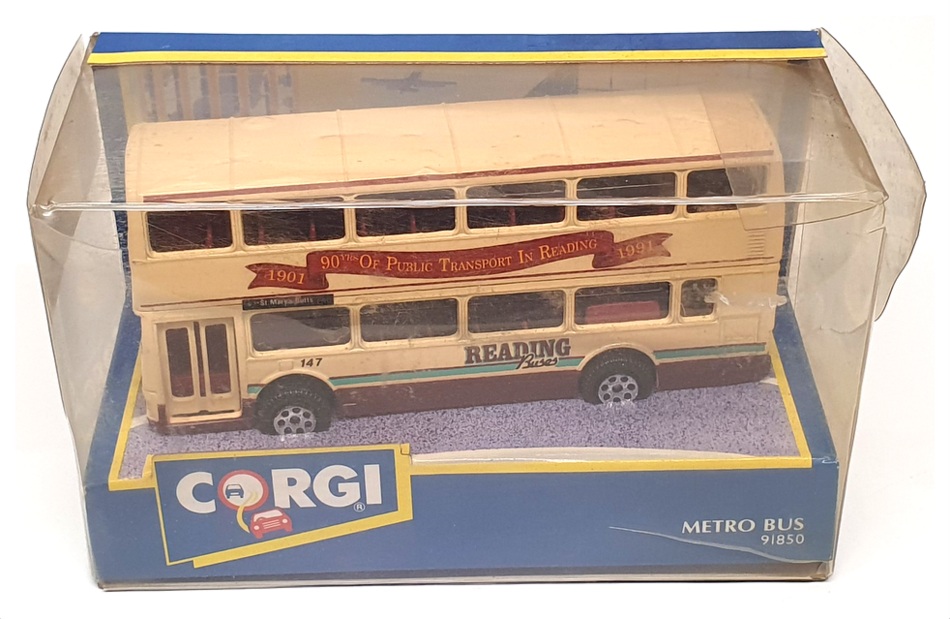 Corgi 13cm Long Diecast 91850 - Metro Bus Reading Buses R25 - Beige