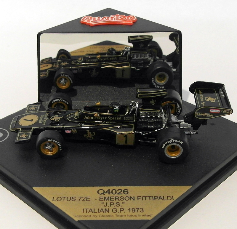 Quartzo 1/43 Scale Q4026 - Lotus 72E F1 Italian GP 1973 - #1 Emerson Fittipaldi
