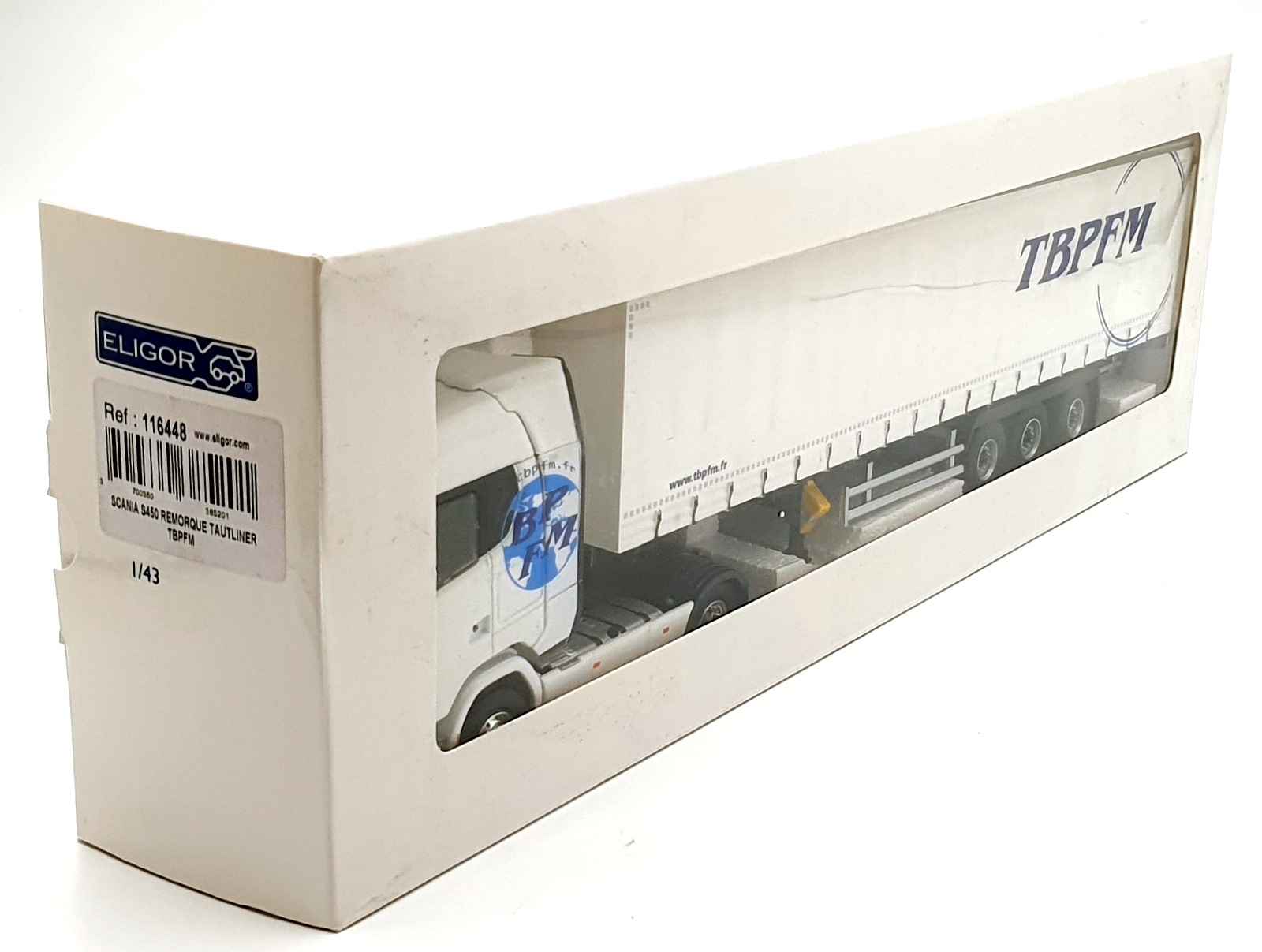 Eligor 1/43 Scale 116448 - Scania S450 Remorque Tautliner - TBPFM Eligor 1/43 Scale 116448 - Scania S450 Remorque Tautliner - TBPFM