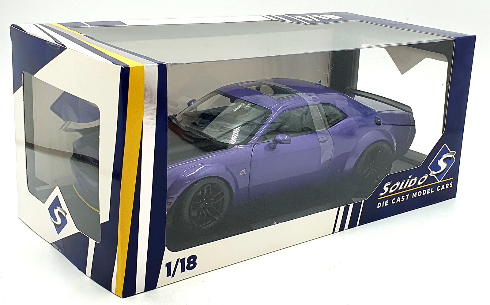 Solido 1/18 Scale S1805714 2023 Dodge Challenger SRT Hellcat Wideboy Plum Crazy Solido 1/18 Scale S1805714 2023 Dodge Challenger SRT Hellcat Wideboy Plum Crazy