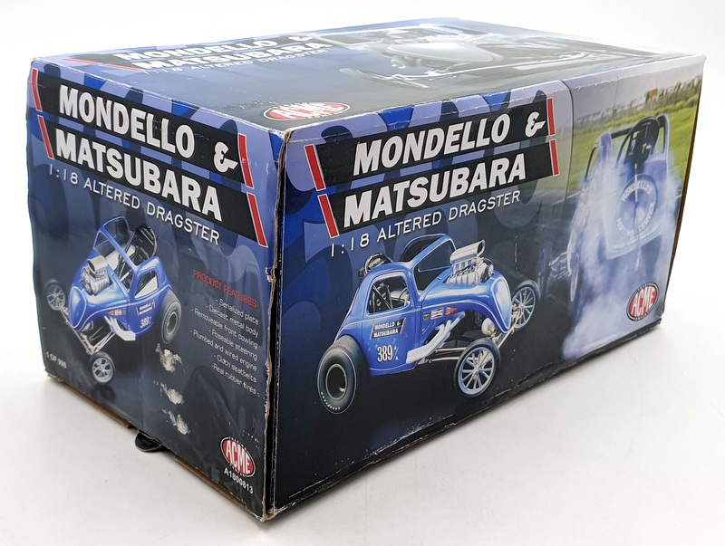 ACME Models 1/18 Scale A1800813 - Mondello & Matsubara Altered Dragster Met Blue