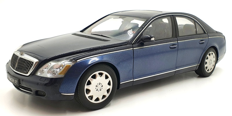 Autoart 1/18 Scale Diecast DC22322E - Maybach 57 - Blue With Case