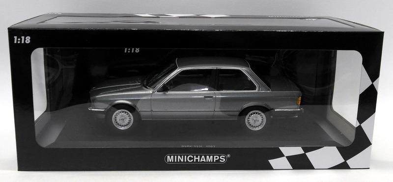 Minichamps 1/18 Scale Diecast - 155 026006 BMW 323i 1982 Grey Metallic