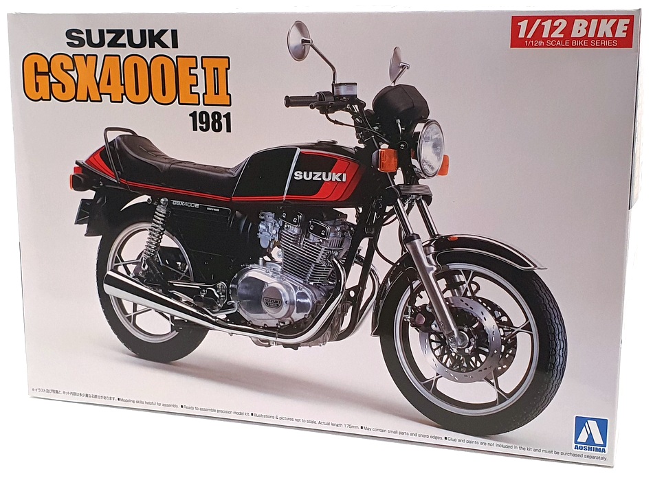 Aoshima 1/12 Scale Model Kit 05457 - 1981 Suzuki GSX400E II Motorbike