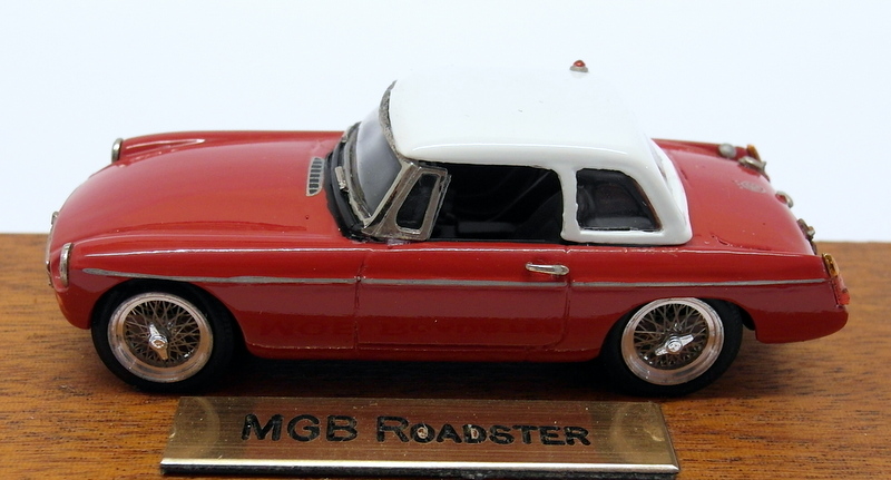 RAE Models 1/43 Scale KE020B MGB Roadster Red Racing Hardtop