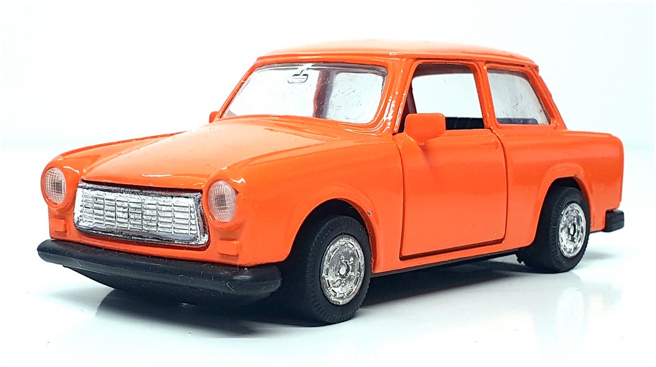 Welly Appx 11cm Long Pull Back & Go 8677W - Trabant - Orange