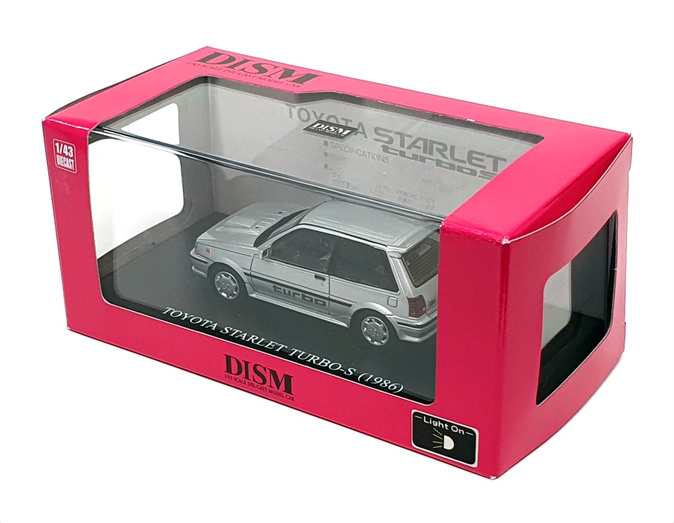 DISM TOYOTA STARLET TURBO 1/43 ミニカー Dism 1:43 Toyota Starlet Turbo-S Year 1986 black 75203 model