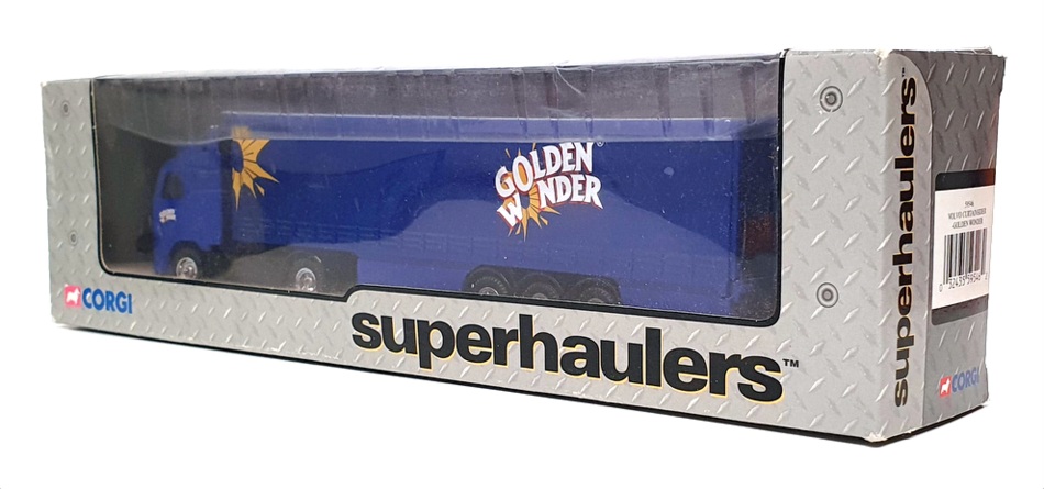 Corgi 1/64 Scale Diecast 59546 - Volvo Curtainsider Golden Wonder - Blue