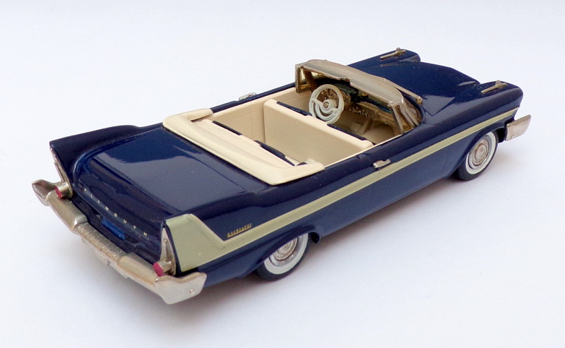 Western 1/43 Scale Model Car WMS51X - 1958 Plymouth Belvedere - Blue