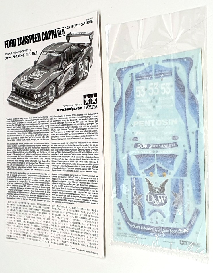 Tamiya 1/24 Zakspeed Ford Capri Gr.5 Unassembled Model | eBay
