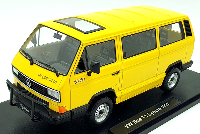 KK Scale 1/18 Scale Diecast KKDC180961 - VW Bus T3 Syncro 1987 - Yellow