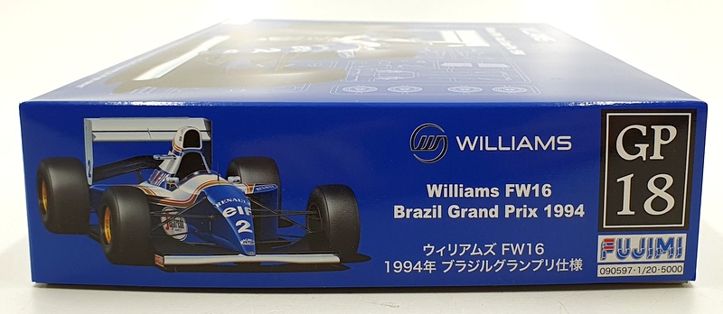 Fujimi 1/20 Scale Model Unbuilt Kit 090597- 1994 Williams FW16 Brazil GP #2