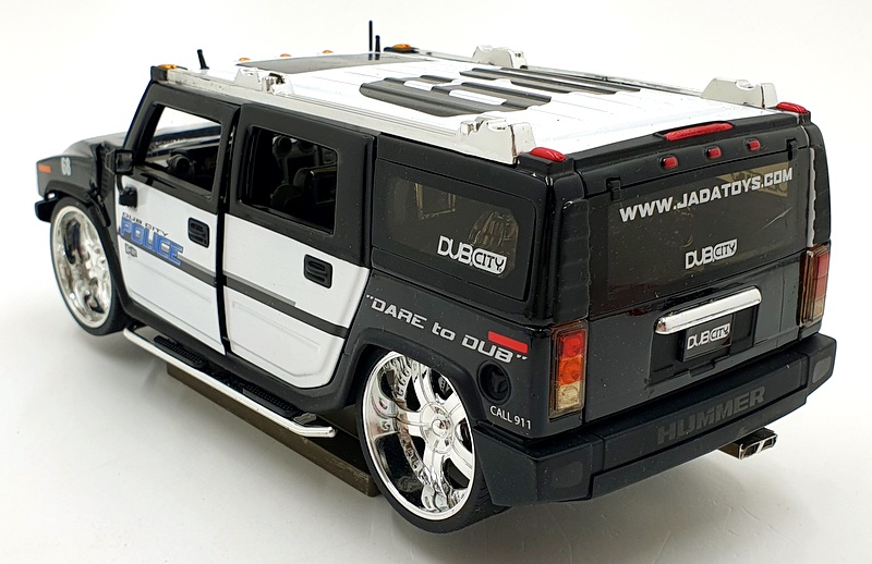 Jada 1/18 Scale Diecast 90401 - Hummer H2 Police - Black/White