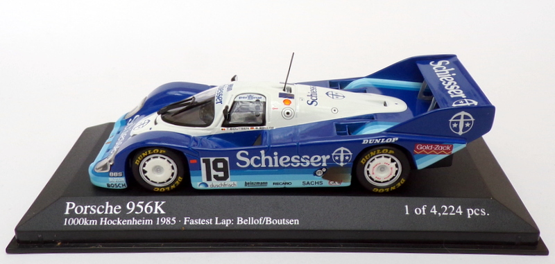 Minichamps 1/43 Scale 430 856699 Porsche 956K Schiesser - 1000Km Hockenheim 1985