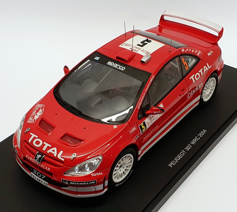 Autoart 1/18 - 80455 - Peugeot 307 WRC 2004 #5 Monte Carlo Gronholm / Rautiainen