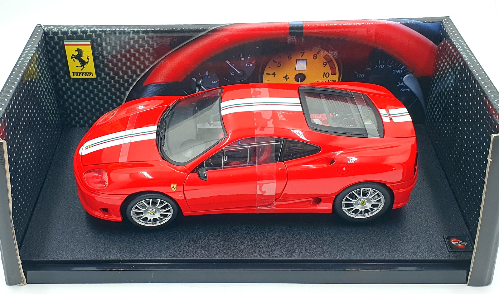 Hot Wheels 1/18 Scale Diecast C0407 - Ferrari 360 Stradale - Rosso Red Hot Wheels 1/18 Scale Diecast C0407 - Ferrari 360 Stradale - Rosso Red