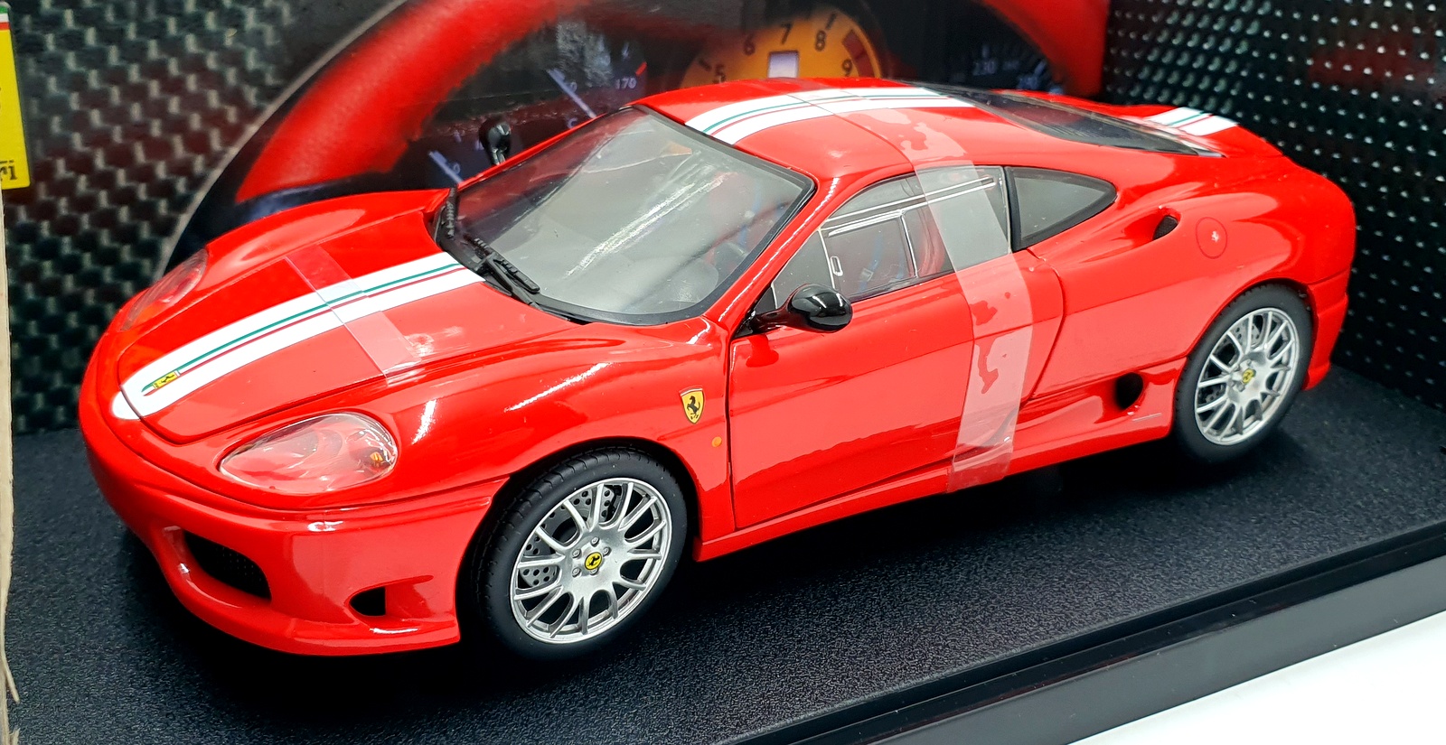 Hot Wheels 1/18 Scale Diecast C0407 - Ferrari 360 Stradale - Rosso Red Hot Wheels 1/18 Scale Diecast C0407 - Ferrari 360 Stradale - Rosso Red