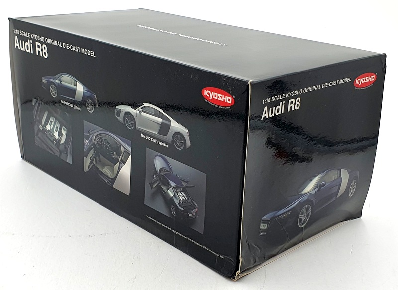 Kyosho 1/18 Scale Diecast 09213BL - Audi R8 - Blue