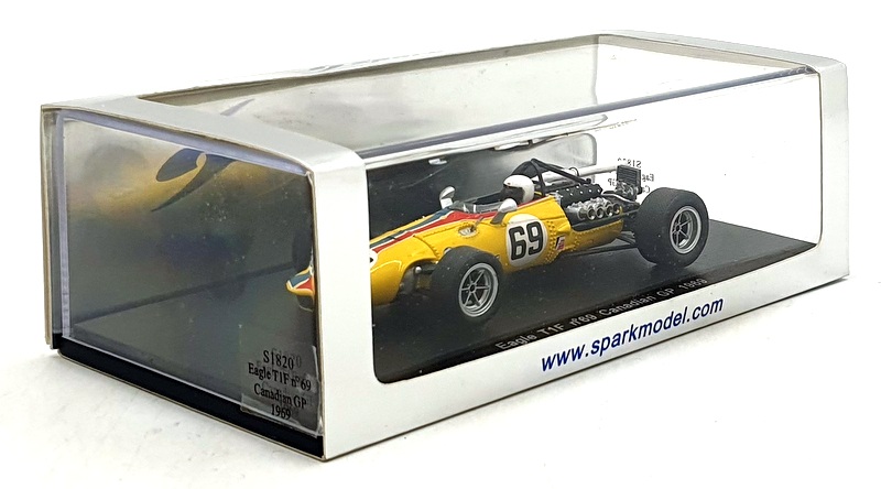 Spark 1/43 Scale S1820 - F1 Eagle T1F #69 Canadian GP 1969 - Pease Spark 1/43 Scale S1820 - F1 Eagle T1F #69 Canadian GP 1969 - Pease