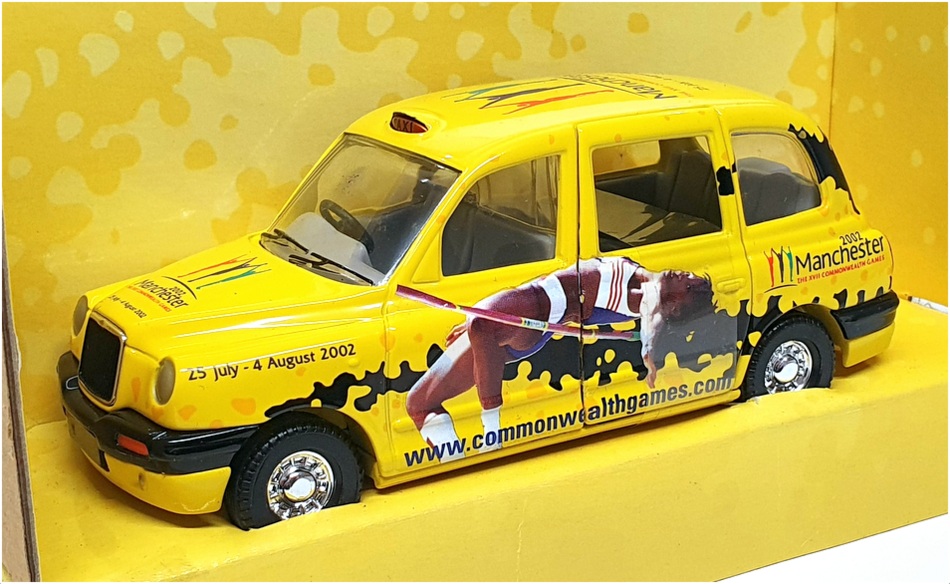 Corgi Appx 12cm Long Diecast CC85902 - LTI Taxi Cab Manchester 2002 - Yellow