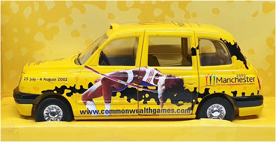Corgi Appx 12cm Long Diecast CC85902 - LTI Taxi Cab Manchester 2002 - Yellow