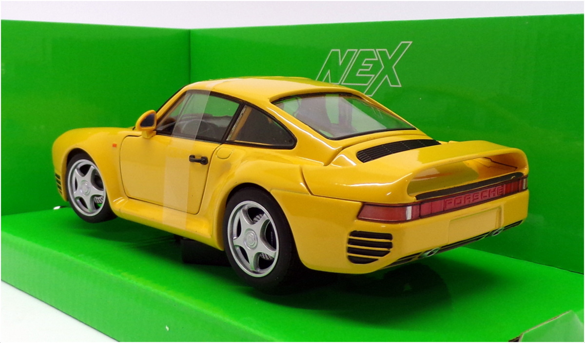 Welly 1/24 Scale Model Car 24076W - Porsche 959 - Yellow