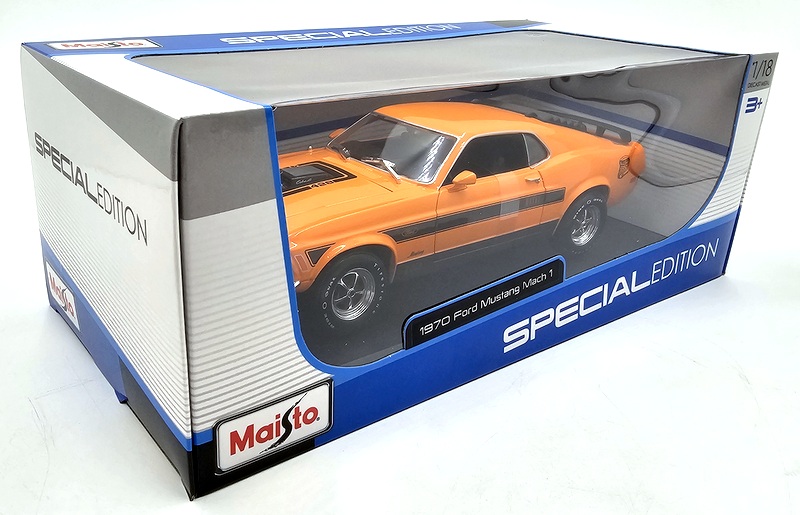 Maisto 1/18 Scale Diecast 31453 - 1970 Ford Mustang Mach 1 - Orange