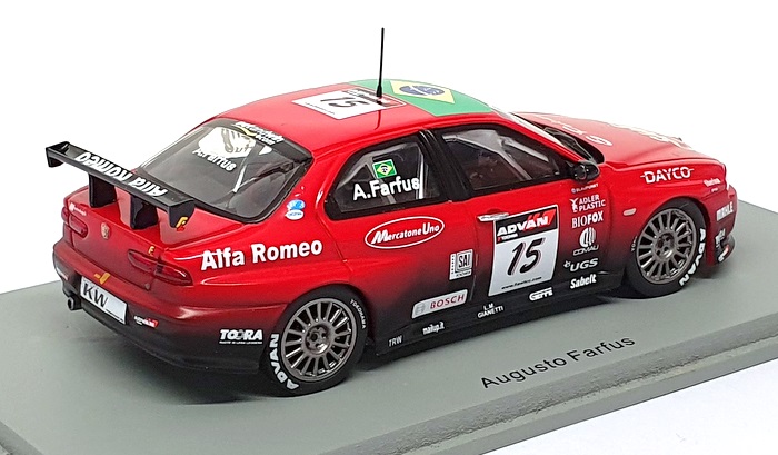 Spark 1/43 Scale S0476 - Alfa Romeo 156 #15 WTCC 2006 A. Farfus - Red