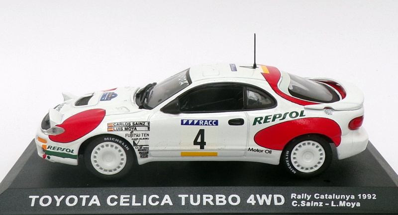 Altaya 1/43 Scale TC492 - Toyota Celica Turbo 4WD - Catalunya 1992 #4 Sainz/Moya